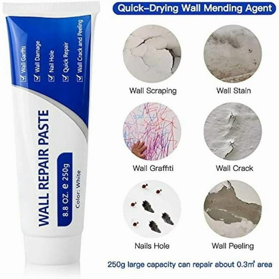 Upgraded Patch Repair Kit 250g Wall Mending Agent Multi-functional Drying Wall Repair Paste