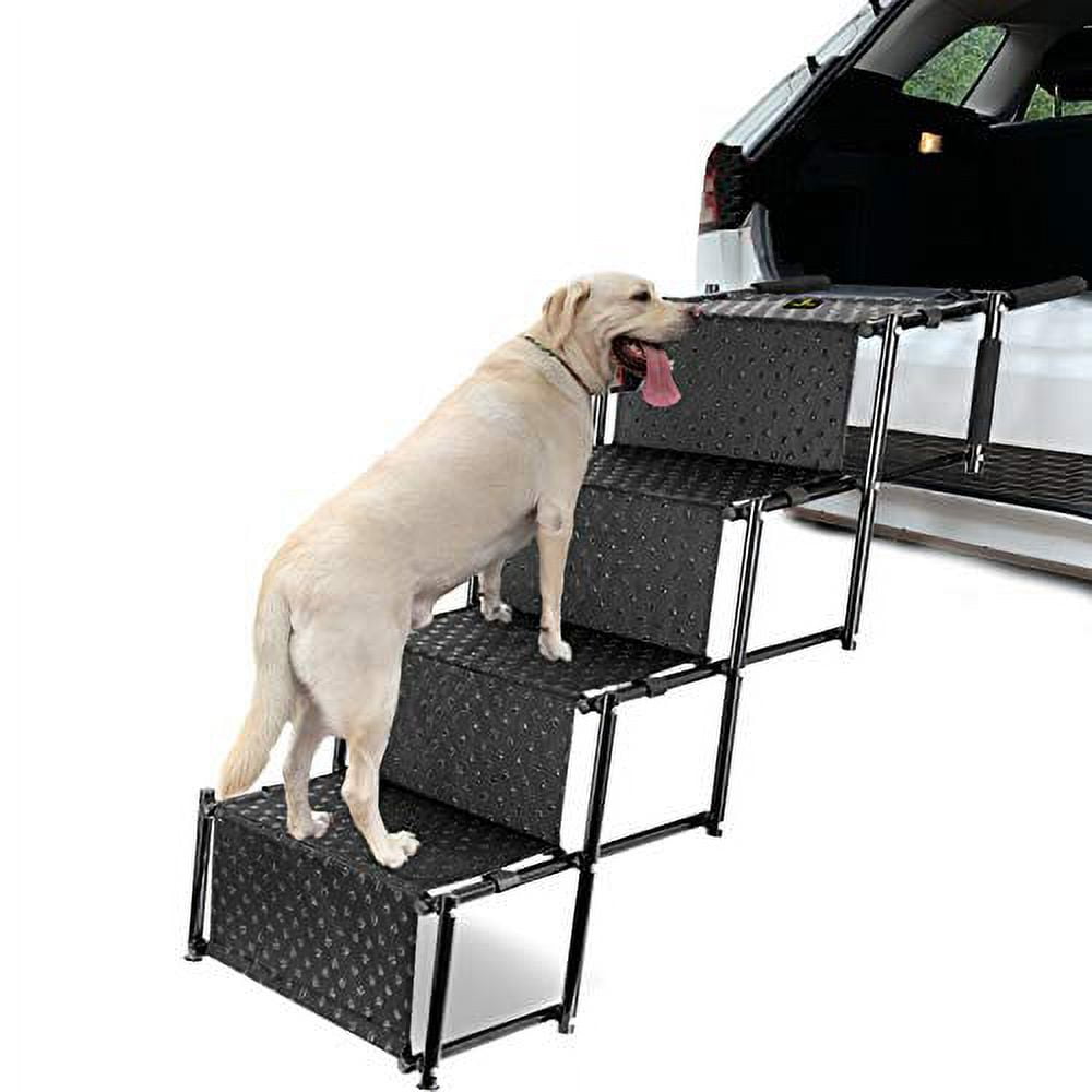 Upgraded Pet Dog Car Step Stairs, Accordion Folding Pet Ramp for Indoor  Outdoor Use, Lightweight Portable Auto Large Dog Ladder, Great for Cars