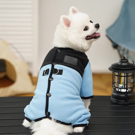 Upgraded Pet Dog Clothes Cats Supplies Autumning And Winter Polars Fleece Warm Four Legged Fleece Can Be Traction V