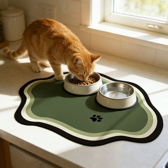 Upgraded Pet Feeding Mat Quicks Drying Absorbent Non Sliped Cats And Dog Bowl Mat Pet Food And Water Dispenser Suitable For Indoor Use For Cats And Dogs Z