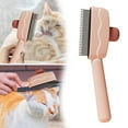 thumbnail image 1 of Upgraded Pet Hair Removal Comb For Cats & Dogs Stainless Steel Teeth Flea Lice Comb Grooming Brush With Release Button All Hair Types, 1 of 4
