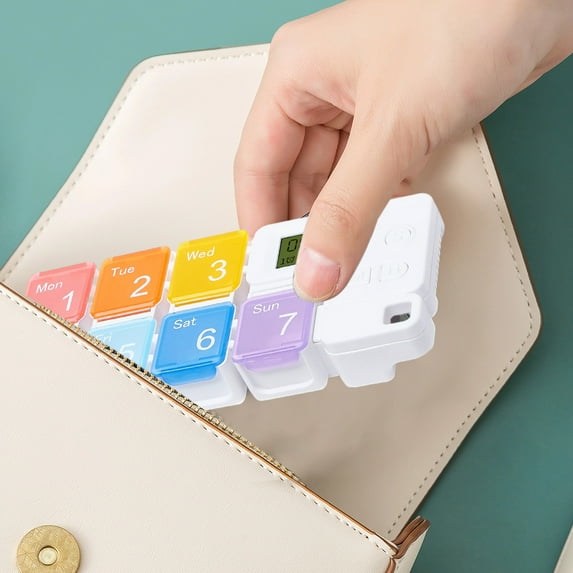 Upgraded Pill Organizer – Smart Pill Dispenser, Multicolor Home Storage and Organization