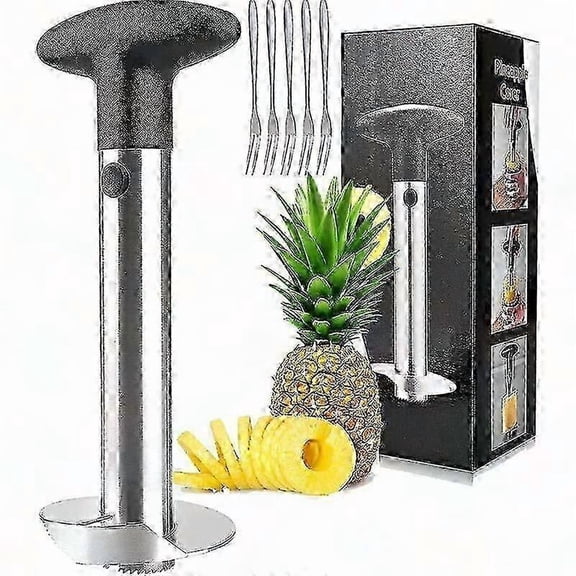Upgraded Pineapple Cutter with Reinforced Thick Stainless Steel Blade - Sharp & Efficient