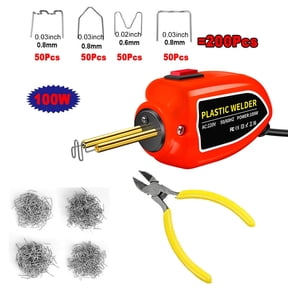 Upgraded Plastic Welder, 200PCS Staples, Pure Copper Transformer, Rapid Heating, Plastic Welding Kit, Hot Stapler Kit, Plastic Welder Gun Kit, Car Bumper Repair Kit, Plastic Repair Kit