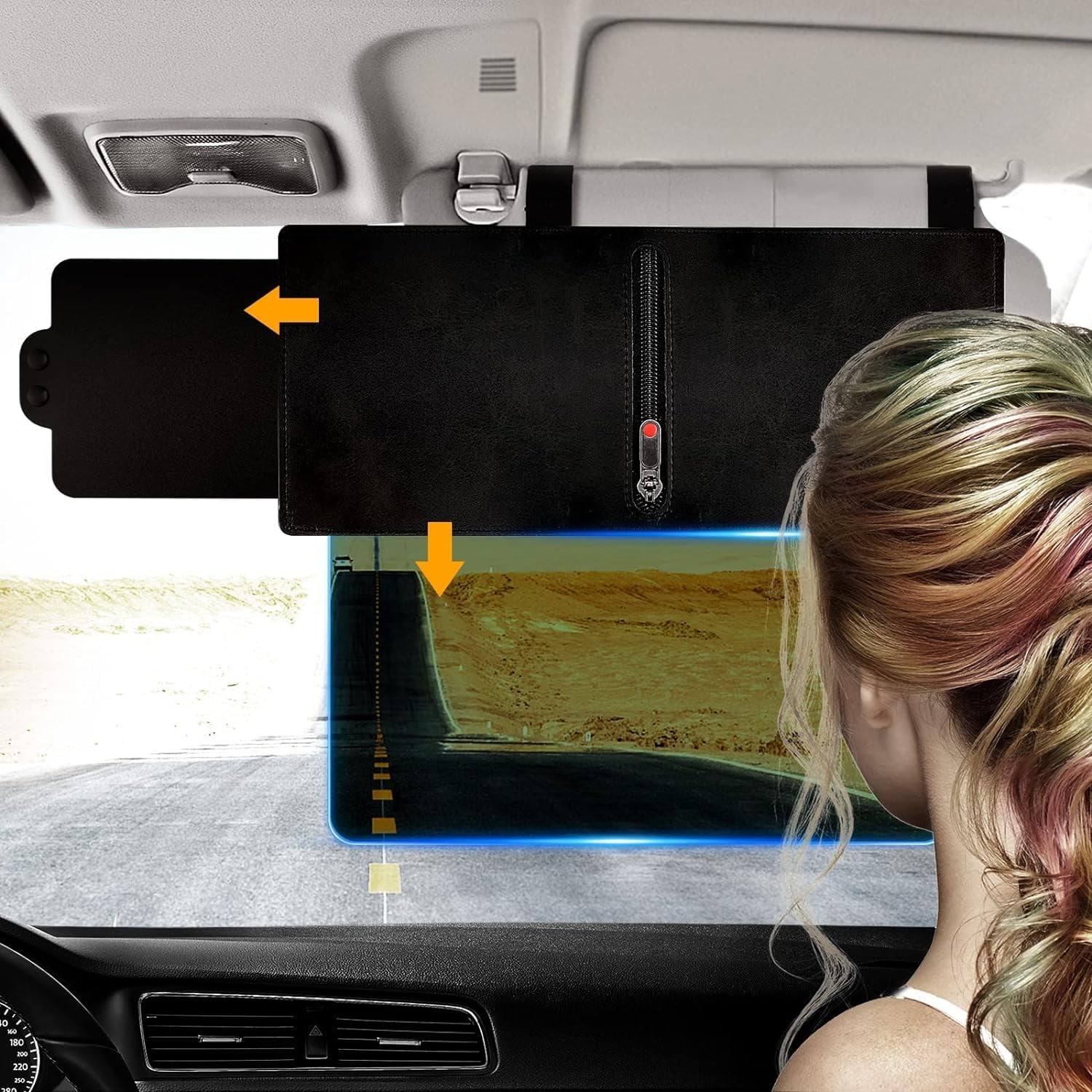 Upgraded Polarized car Sun Visor Extender car Visor Extender Sun Blocker Sun Visor for car