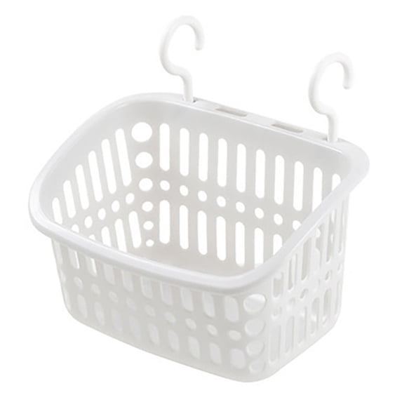 Upgraded Poolside Storage Basket for Drinks, Above Ground Pool Accessories, Swimming Pool Hanging Storage Basket, Fits 3 Inch or Less Top Rail 4.7" x 8" x 10.8" x 6.7" White
