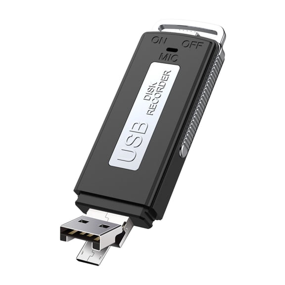 Upgraded Port Digital Voice Recorder - USB Rechargeable Design | LED Digital Display | for Travel Home | Suitable for All Ages | Designed for Convenience Black