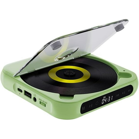 Upgraded Portable CD Player with Bluetooth 5.3 | Hi-Fi Sound | Portable Bluetooth CD Player for K-Pop CDs & MP3 Discs | 2000mAh Battery | Plays CD/CD-R/CD-RW | Lightweight for Car, Home, Travel-b