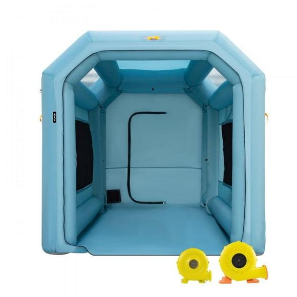 Upgraded Portable Inflatable Paint Booth - 13x8x8ft Spray Tent with Air Filter System, 2 Blowers & Enhanced Ventilation - Ideal for Auto Painting & Motorcycle Garages
