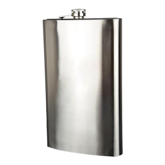 Upgraded Portable Stainless Steel Flask 64 Ounce Water Wine Liquor Bottle Screw Cap Hip