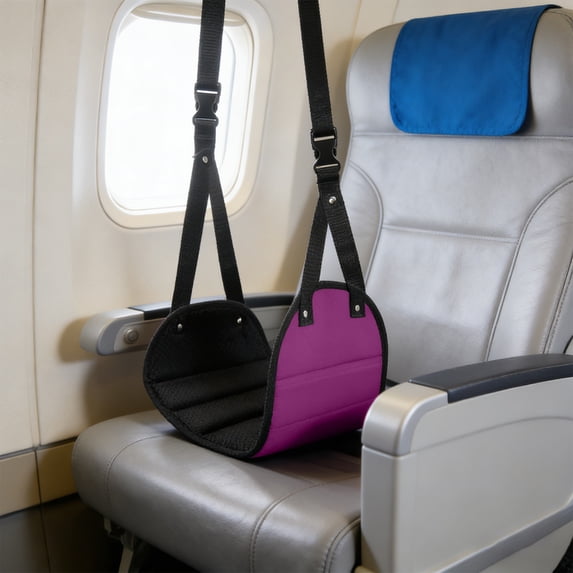 Upgraded Portable Travel Foot Rest Hammocks Foldable Hanging Leg Rest For Airplane Car Train Office Desk Adjustable Foot Sling For Sleeping While Traveling Y