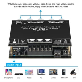 Upgraded Powerful 2.1 Channel Audio Receiver Power Amplifier Module For Home Theater And Stereo Systems With Clear Sound And Easy Connectivity G