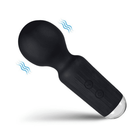 Upgraded Powerful Vibrate Wand Massager with 10 Powerful Vibration Patterns Back Body Massage, Sports Recovery&Muscle Aches Black