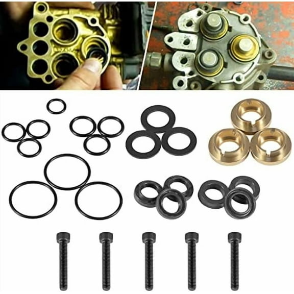 Upgraded Pressure Washer Seal Kit Used on Some Medium Frame Pressure Washer Pumps #190595GS,580752550,580752300, Replace for Briggs & Stratton 190595Gs 190711Gs, 27pcs$$Tools