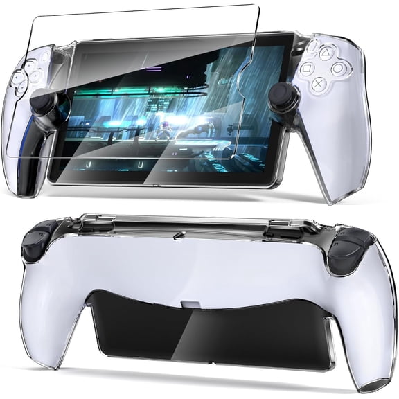 PS Portal Protective Case & Tempered Glass Screen Protector Set - Hard Shell PC Cover