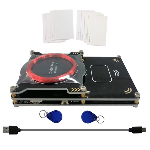 Upgraded Proxmark3 Easy V3.0 512K RFID Reader and Decoder with Integrated Antenna, HF/LF Support, Preloaded Firmware, and 10 RFID Cards