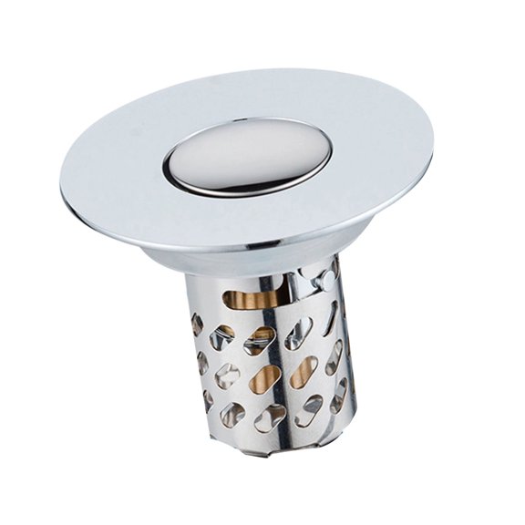 Push Button Sink Drain Stoppers with Odor Prevention And Hair Catcher Steel Bathroom Basin Filter For Not Clogging