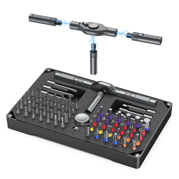 Upgraded Ratchet Screwdriver Set 74-in-1, Magnetic Screwdriver Set with Precision Repair Tool Kit for Valentine's Day Gifts Electronics, Bicycle, DIY and Home Repairs