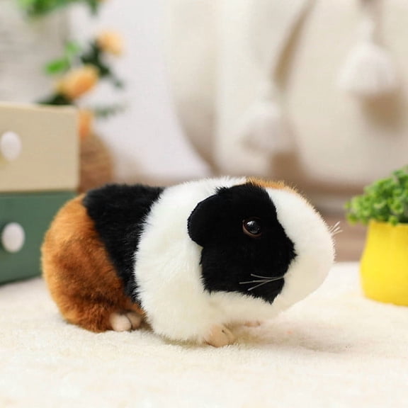 Upgraded Realistic Hamster Plushie Toy - Cute Lifelike Guinea Pig Stuffed Super Soft Doll Gift For Kids Girls Boys Birthday Simulation Pet V