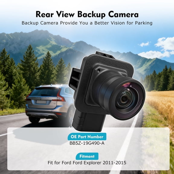 【Upgraded】Rear View Backup Camera for Ford Explorer 2011-2015 - HD 1080P, Color Night Vision, 170° Wide Angle Lens with Smart Dynamic Trajectory, IP68 Waterproof BB5Z-19G490-A