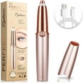 thumbnail image 1 of Upgraded | Rechargeable Eyebrow trimmer for women & men, Painless & Portable & Precision Electric Trimmer with LED Light, Eyebrow Hair Remover, Eyebrow Razor | Rose Gold, 1 of 9
