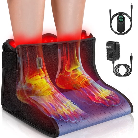 Unbranded Light Therapy 3 Modes 180 Dual-Wavelength LEDs Adjustable Auto Timer Foot Massager, Blue