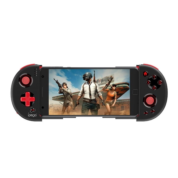 Upgraded Red Warrior Retractable Bluetooth Game Controller - Direct-Connect for Android/iOS, Optimized for PUBG Mobile & Battle Royale, Plug-and-Play Stretch Gaming Pad