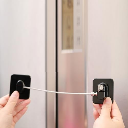 Upgraded Refrigerator Lock 2 Pack, Mini Fridge Lock for Kids, Child Safety Cabinet Doors