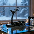 thumbnail image 1 of Upgraded Reindeer Christmas Decor,Statues Deer Sculpture,Black Finish Modern Decorative,Tabletop Ornaments for Mantel Fireplace Living Home Decor E, 1 of 6