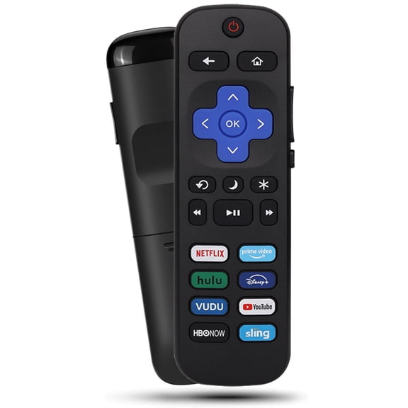 Upgraded Remote for Roku TV, 8 Shortcut Keys, Universal for TCL Hisense Onn Sharp Philips Element Westinghouse Insignia Hitachi Branded Smart Roku TVs