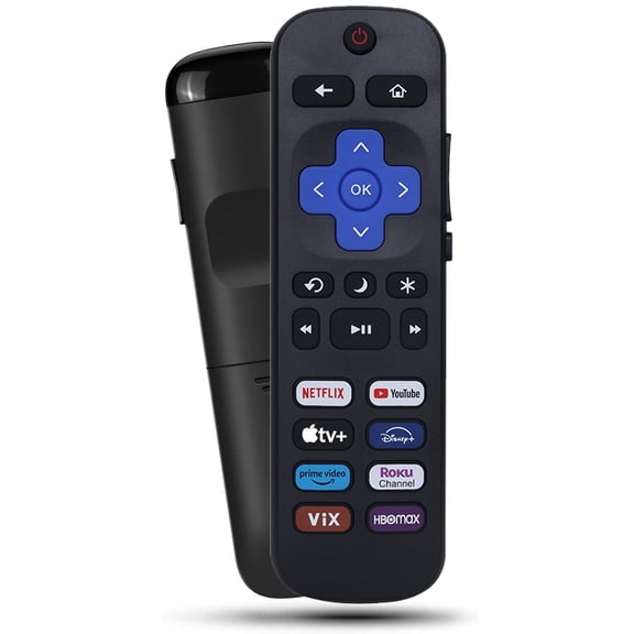 Upgraded Remote for Roku TV, 8 Shortcut Keys, Universal for TCL Hisense Onn Sharp Philips Element Westinghouse Insignia Hitachi Branded Smart Roku TVs