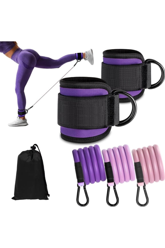 Upgraded Resistance Bands For Legs Glutes Adjustable Ankle Straps With Elastic Fitness Bands For Home Workouts Leg Press Exercise Equipment For Men Or Women L