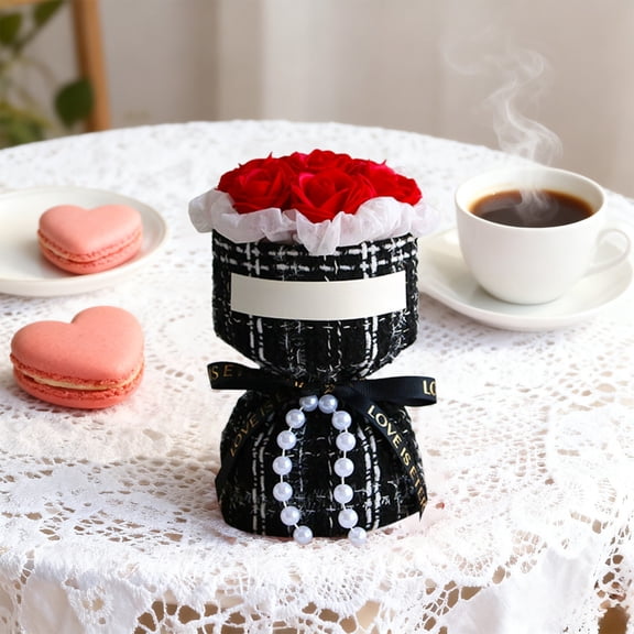 Upgraded Rose Simulation Flowers Mini Bouquet Valentines Day Gift To Send Girlfriend Birthday Wedding Companions Gift Q