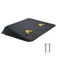 thumbnail image 1 of Upgraded Rubber Threshold Ramp, 4" Rise Door Ramp with 1 Channel, Natural Rubber Car Ramp with Non-Slip Textured Surface, 33069 lbs Load Capacity Curb Ramp for Wheelchair and Scooter, 1 of 10