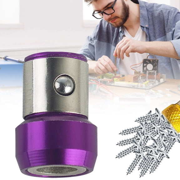 Upgraded Screwdriver Head Ring Screw Magnetizer Ring Metal Screw Holder Toolfor Hex Screwdriver Power Bits, Magnetic Screwdriver Bit Holder, Hex Power Tool Magnetizer, Screw Holding Magnetic Ring