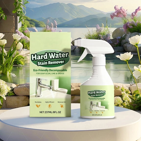 Upgraded Scum Cleaner Scum Hard Water Stain Remover Scum Shower Door Foaming Cleaner For Shower Glass Toilet Tub Sink 237ml E