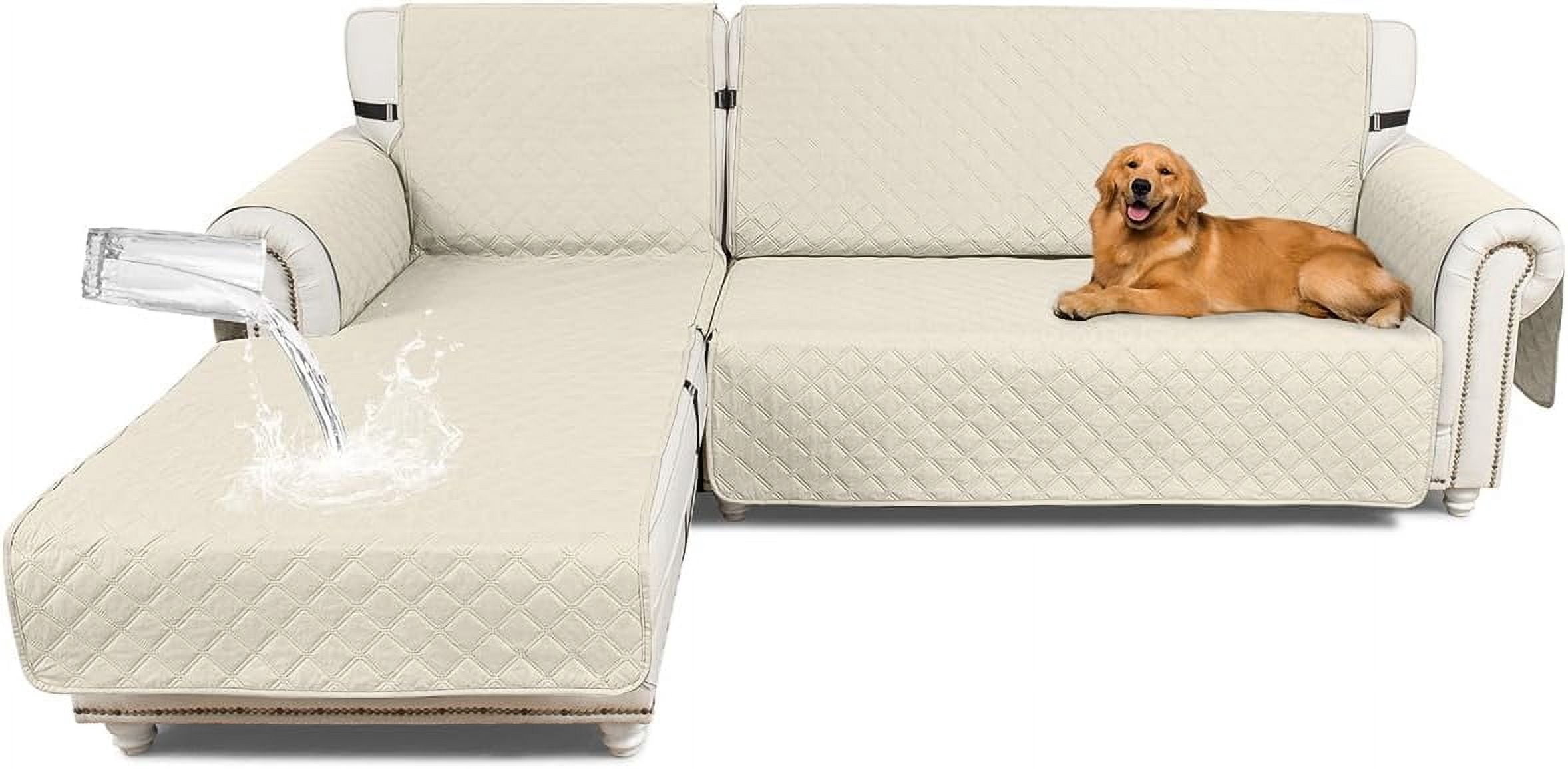 Upgraded Sectional Couch Covers 100% Waterproof L Shaped Sofa Slipcover ...