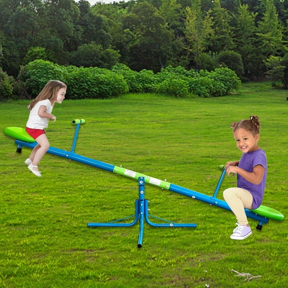 Upgraded Seesaw,Swiveling 360 Degrees Toddlers Sit and Spin Teeter Totter, Kids Outdoor Play Equipment for Backyard Playground,Age 3+ (2 Seat)