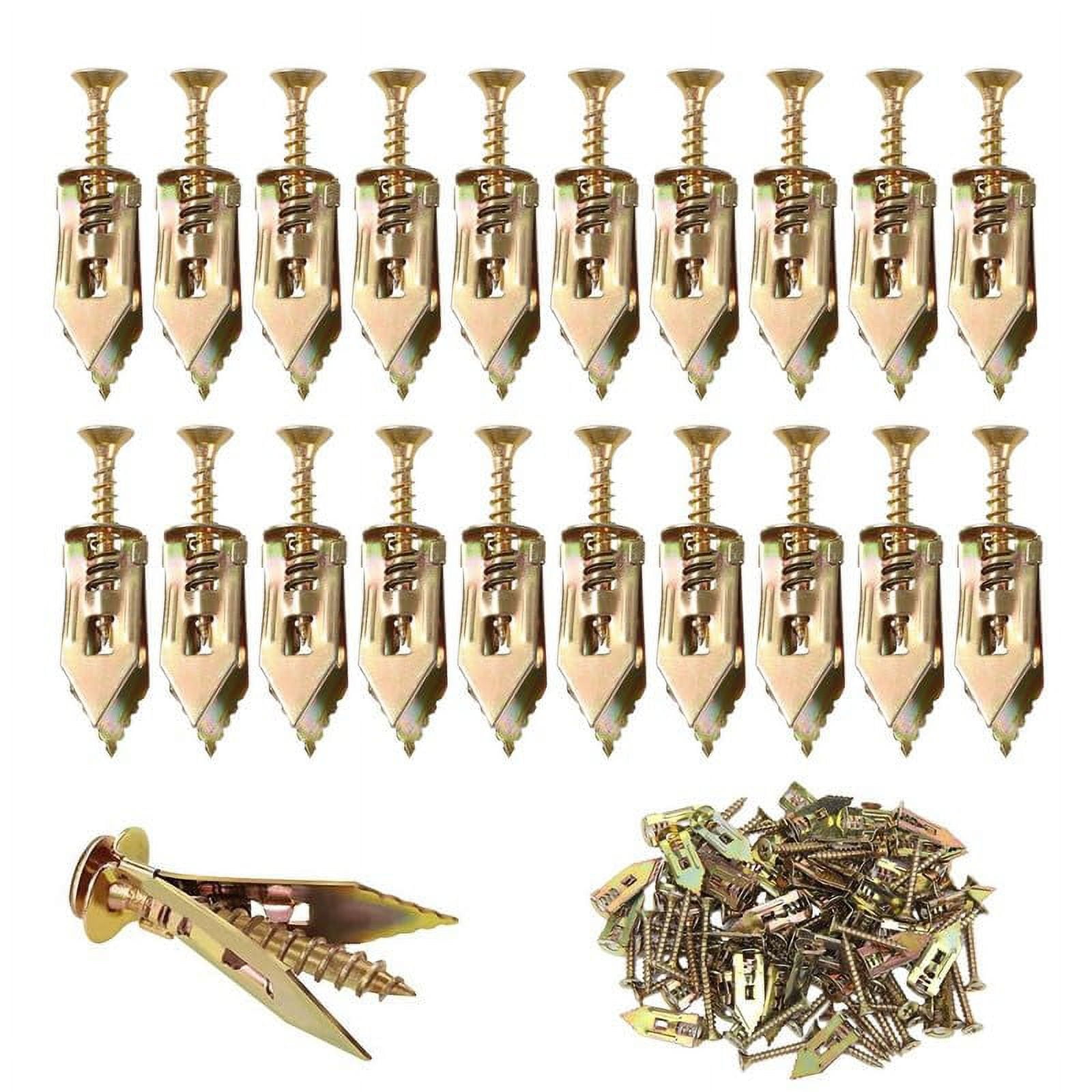 Upgraded Self-Drilling Anchors Screws,New Premium Drywall Anchors and Screws Kit, Easy Application No Drill or Holes in Wall