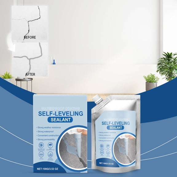 Upgraded Self Leveling Sealant Auxiliary Waterproof Substrate Protection For Indoor And Outdoor Weather Engineering Equipment Easy Application For Floors And Walls P