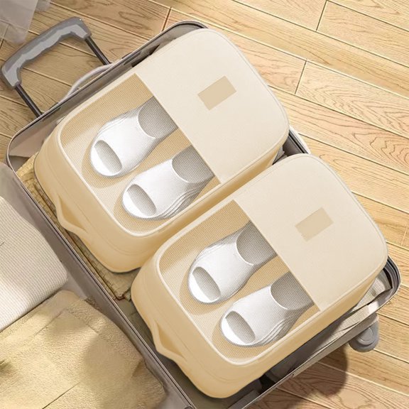 Upgraded Shoe Bag Shoe Organizer Breathable Visible Travel Shoe Cover Hangable Luggage Travel Storage Slipper Storage Fits Size 5.5 To 12 W