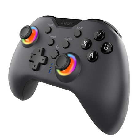 Upgraded Silent Bluetooth Game Controller - Programmable Turbo Function for Switch/iOS/Android/PC, Ergonomic Wireless Gaming Pad with Quiet Buttons