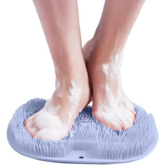 Upgraded Silicone Massage Bath Mat, Foot Scrubber Mat, Silicone Massage Shower Mat with Strong Suction Cups, Exfoliating Body Wash for Feet, Back & Multiple Areas (Purple)