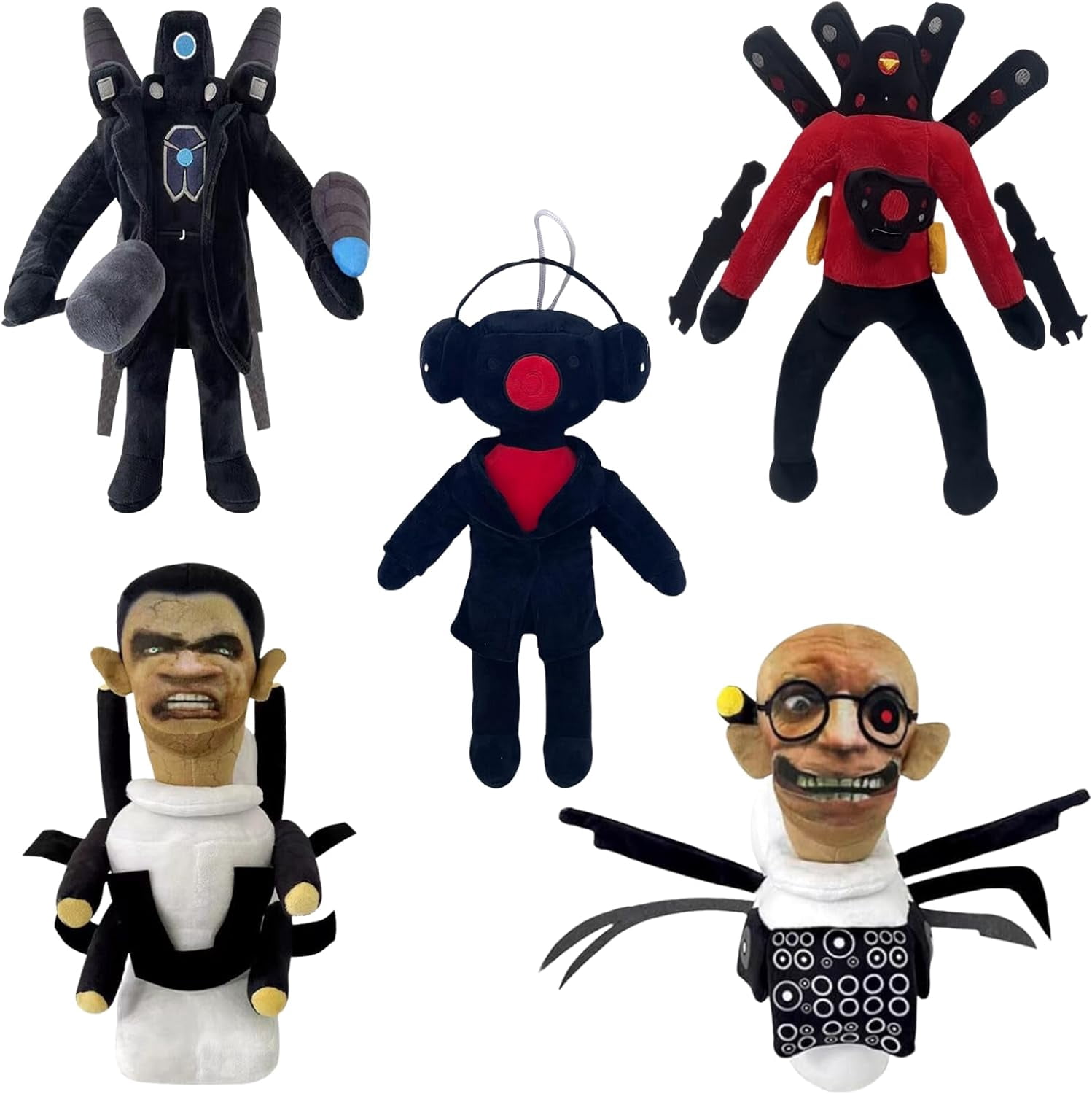 Upgraded Skibdi Toilet Toy Plush,Scientist/Gyroscope Cameraman