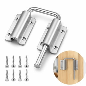 Upgraded Sliding Door Loop Lock, 90/180 Degree Stainless Steel Patio Lock Latch, U-Shaped Multi-Angle Lock for Sliding Doors, Windows, Barns, Gardens, Screens, Silver,1Pcs