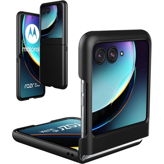 (Upgraded Slim Fit Case for Motorola Razr Plus 2023, Ultra Thin Matte PC with Non-Slip Grip Full Protection Protective Cover for Motorola Razr+ 2023 (Black)
