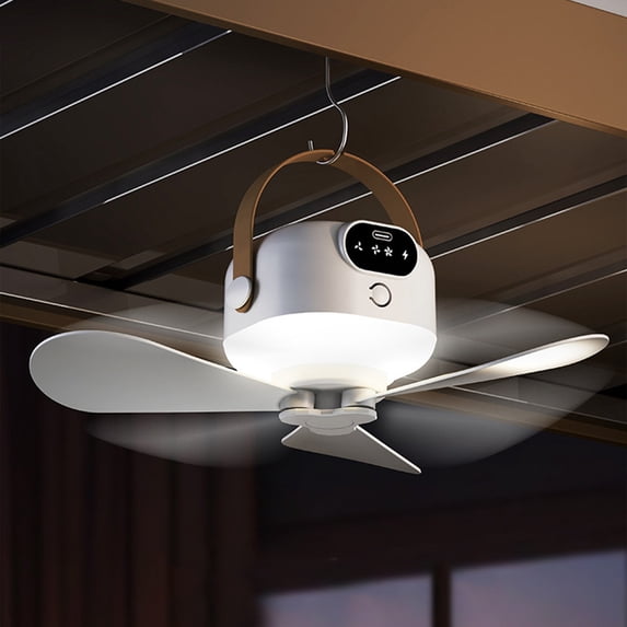 Upgraded Small Portable Ceiling Fan Rechargeable Mini USB Tent Fans With Remote Control For Camping Hanging Fan For Outdoor Use T