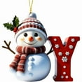 thumbnail image 1 of Upgraded Snowman Christmas Ornaments 2025 Cute Christmas Tree Letter Decoration Personalized Hanging Pendants Indoor Hanging Xmas Ornament Q, 1 of 1