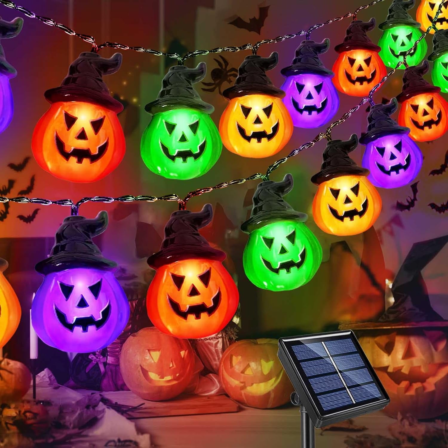 Halloween Night リゼ SP Haunted Living 8-Count LED Spider Purple Halloween Lights