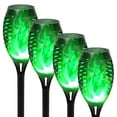 thumbnail image 1 of CATGOOD Solar Torch Flame Lights, Flickering Flame, Waterproof, Green, 4 Pack, 1 of 8